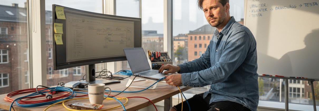 Maximera flexibiliteten med it-support utan avtal 1 En IT-tekniker kopplar in en bärbar dator på kontoret.
