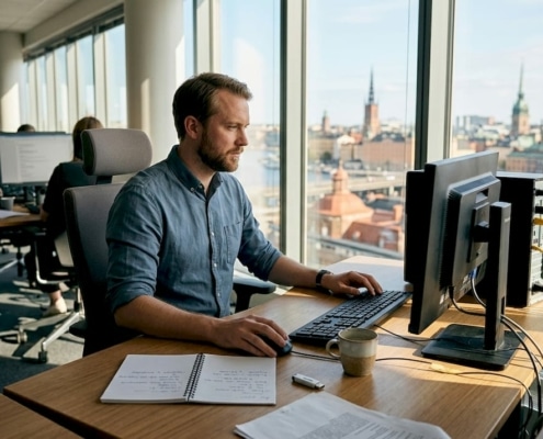 IT-support lön 2026: Vad du behöver veta som SME i Stockholm 9 En IT-tekniker arbetar med att lösa datorproblem på Stockholmskontoret.