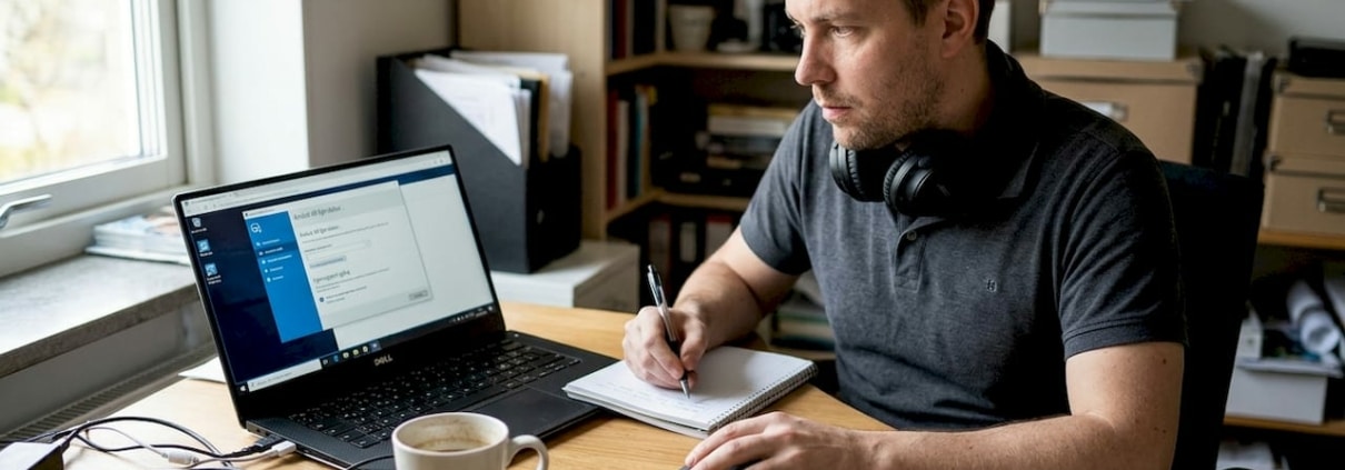 Som IT-tekniker hjälper jag användare på distans direkt från mitt hemmakontor.